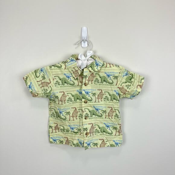 Vintage Good Lad Dinosaur Button Up Shirt 12 Months - Picture 1 of 7